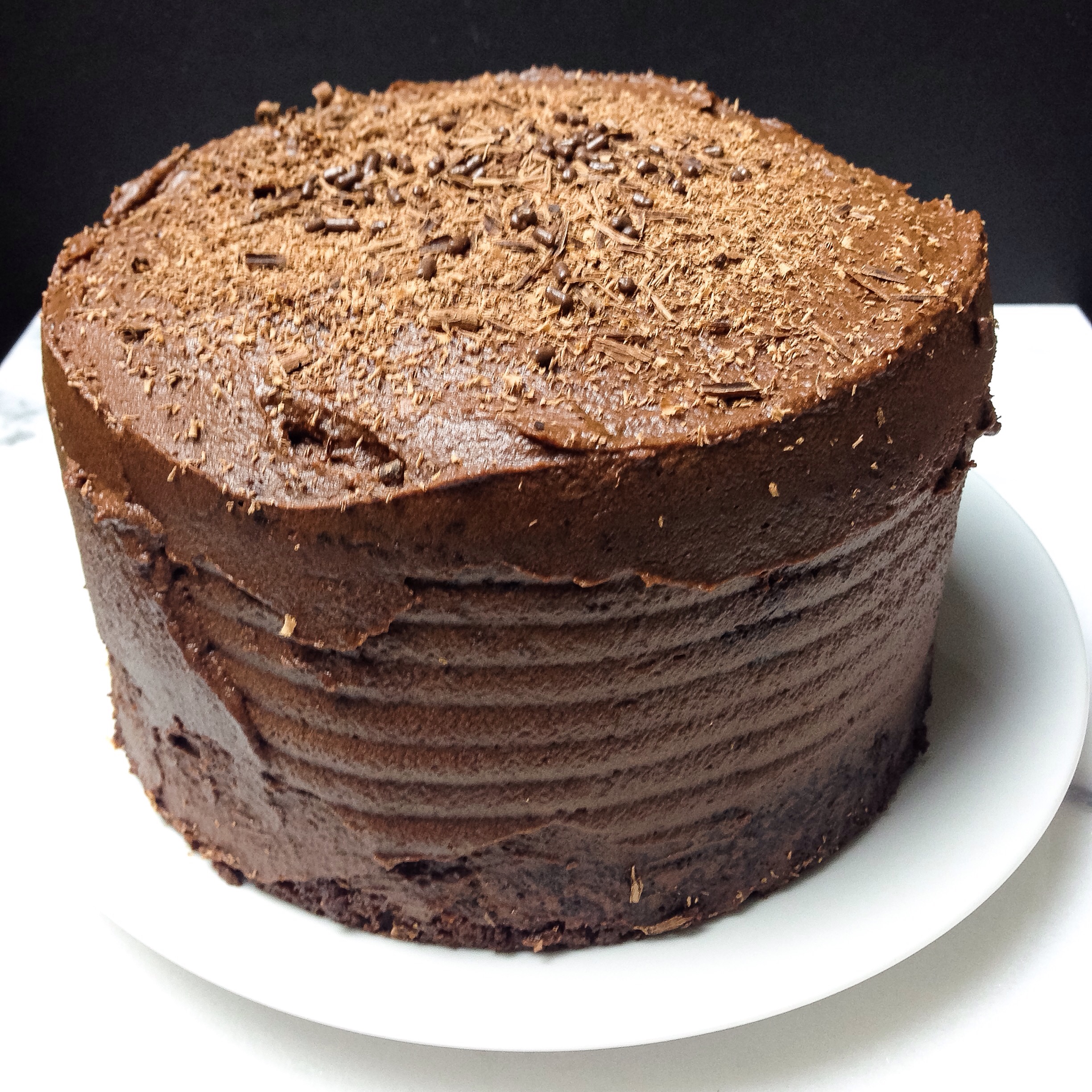 Chocolate Fudge Layer Cake - Kellie Rice Cakes