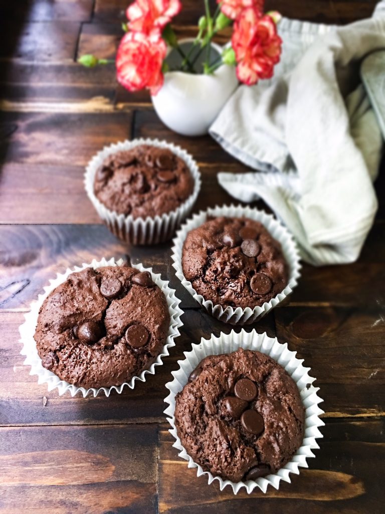 Double Chocolate Chip Muffins Kellie Rice Cakes