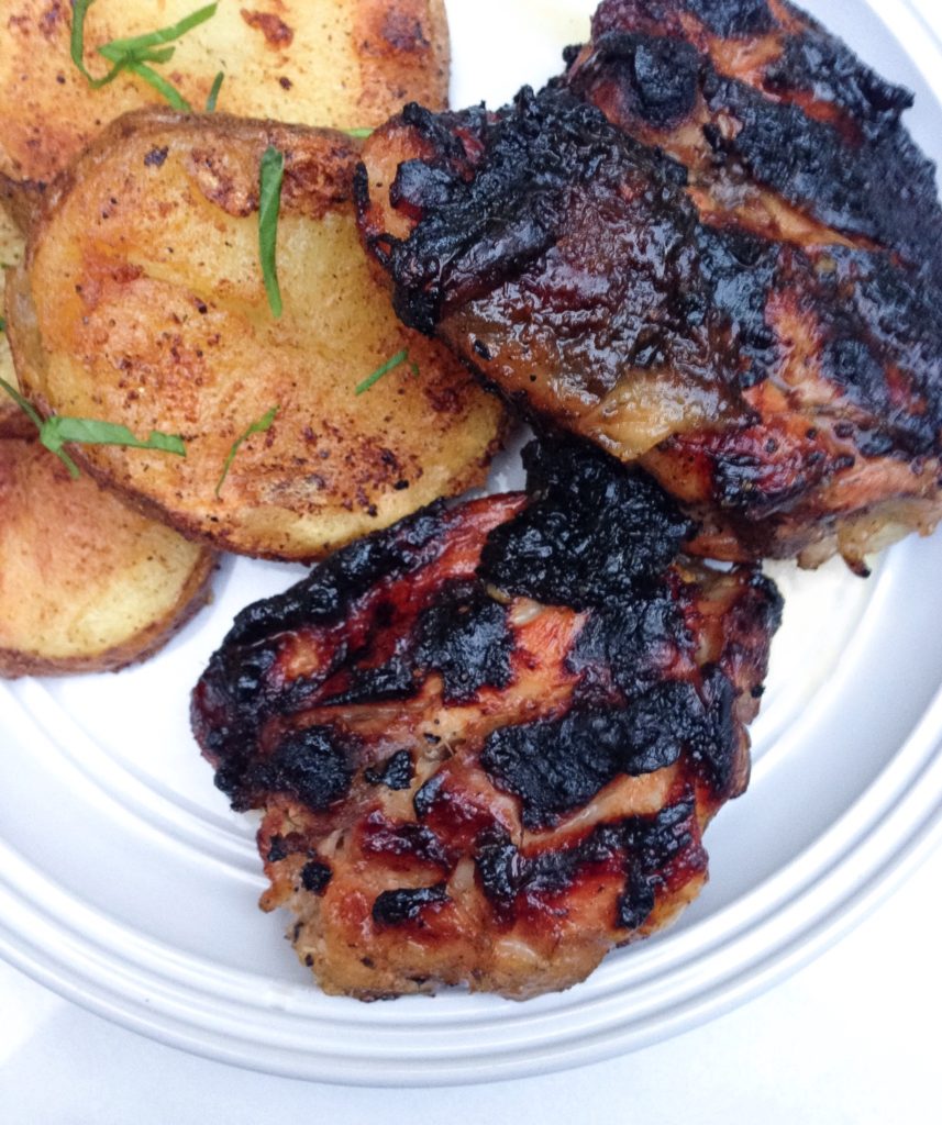 Crispy Spicy Lemon Grass Chicken Thighs With Pan Seared Potatoes ...