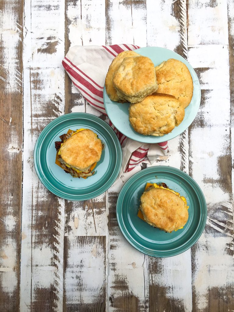 Steak Egg And Cheese Biscuits - Kellie Rice Cakes